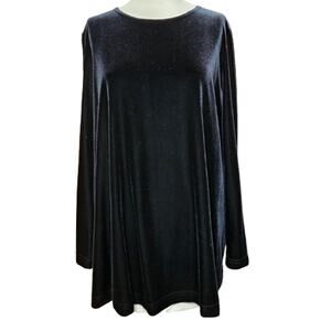 Black Velvet Long Sleeve Maternity Top Size Small